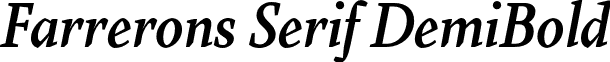Farrerons Serif DemiBold font - FarreronsSerif-DemiBoldItalic.otf