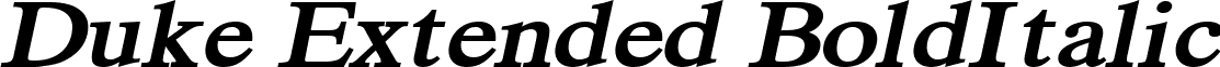 Duke Extended BoldItalic font - Duke Extended BoldItalic.ttf