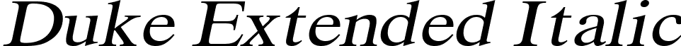 Duke Extended Italic font - Duke Extended Italic.ttf
