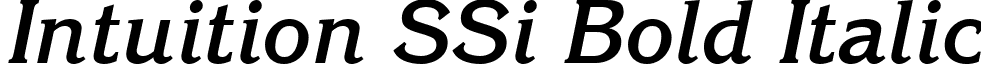 Intuition SSi Bold Italic font - intuition ssi bold italic.ttf