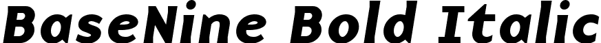 BaseNine Bold Italic font - basenine bold italic.ttf