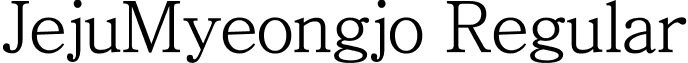 JejuMyeongjo Regular font - JejuMyeongjo-Regular.ttf