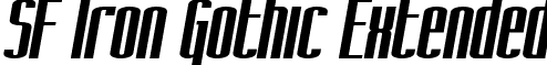 SF Iron Gothic Extended font - SF Iron Gothic Extended Oblique.ttf
