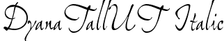 DyanaTallUT Italic font - DyanaTallUT Italic.ttf