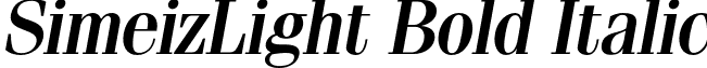 SimeizLight Bold Italic font - SimeizLight-BoldItalic.otf