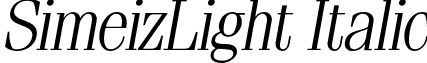 SimeizLight Italic font - SimeizLight-Italic.otf