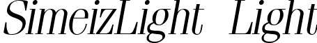 SimeizLight Light font - SMLO.TTF