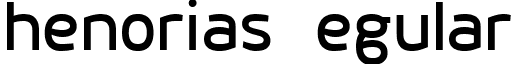 henorias Regular font - Henorias.ttf