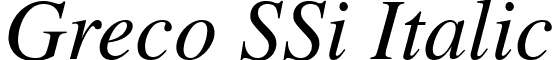 Greco SSi Italic font - greco ssi italic.ttf