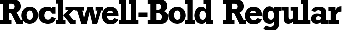 Rockwell-Bold Regular font - rockweb.ttf