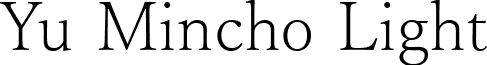 Yu Mincho Light font - yuminl.ttf