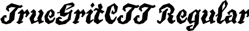 TrueGritCTT Regular font - TrueGritCTT.ttf