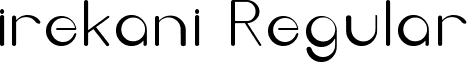 irekani Regular font - IREKANI_.TTF