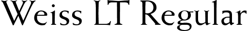 Weiss LT Regular font - Weiss LT.ttf