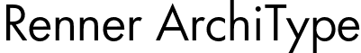 Renner ArchiType font - RennerArchiType.otf