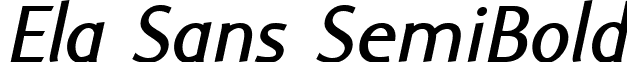 Ela Sans SemiBold font - Ela Sans SemiBold Italic PDF.ttf