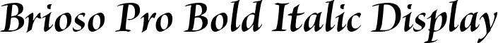 Brioso Pro Bold Italic Display font - BriosoPro-BoldItDisp.otf
