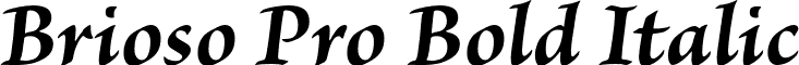 Brioso Pro Bold Italic font - BriosoPro-BoldIt.otf