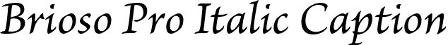 Brioso Pro Italic Caption font - BriosoPro-ItCapt.otf