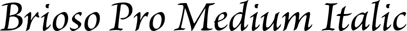 Brioso Pro Medium Italic font - BriosoPro-MediumIt.otf