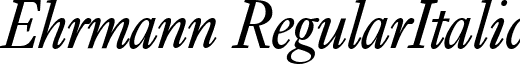 Ehrmann RegularItalic font - Ehrmann-RegularItalic.ttf