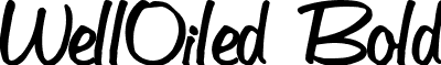 WellOiled Bold font - WellOiled Bold.ttf