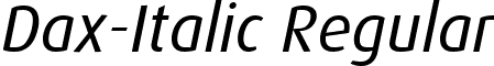 Dax-Italic Regular font - Dax-Italic.ttf