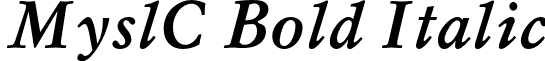 MyslC Bold Italic font - MyslC-BoldItalic.otf