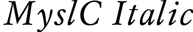 MyslC Italic font - MyslC-Italic.otf