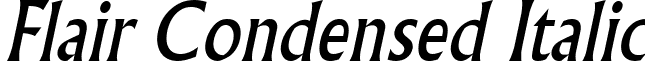 Flair Condensed Italic font - Flair Condensed Italic.ttf