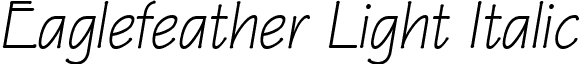 Eaglefeather Light Italic font - Eaglefeather-LightItalic.ttf