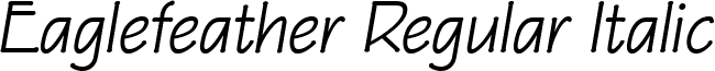 Eaglefeather Regular Italic font - Eaglefeather-RegularItalic.ttf