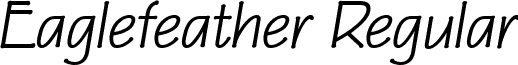 Eaglefeather Regular font - Eaglefeather-Italic.ttf