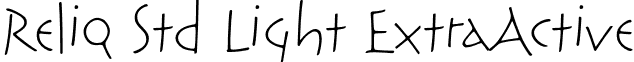 Reliq Std Light ExtraActive font - ReliqStd-LightExtraActive.otf