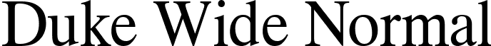 Duke Wide Normal font - Duke Wide Normal.ttf