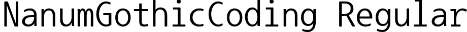NanumGothicCoding Regular font - NanumGothicCoding-Regular.ttf