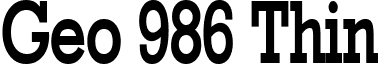 Geo 986 Thin font - Geo 986 Thin Bold.ttf