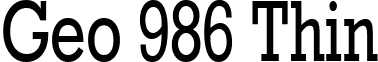 Geo 986 Thin font - Geo 986 Thin Normal.ttf