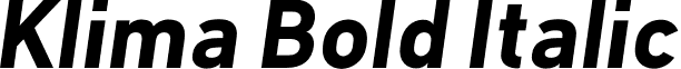 Klima Bold Italic font - klima-bold-italic.otf