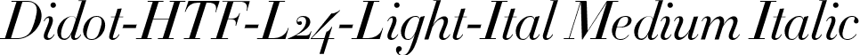 Didot-HTF-L24-Light-Ital Medium Italic font - Didot-HTF-L24-Light-Ital.ttf