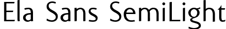 Ela Sans SemiLight font - Ela Sans SemiLight PDF.ttf