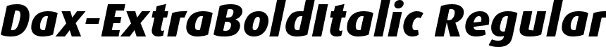 Dax-ExtraBoldItalic Regular font - Dax-ExtraBoldItalic.ttf