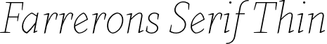 Farrerons Serif Thin font - Farrerons Serif ThinItalic.otf