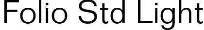 Folio Std Light font - FolioStd-Light.otf