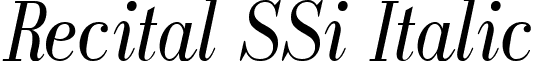 Recital SSi Italic font - recital ssi italic.ttf