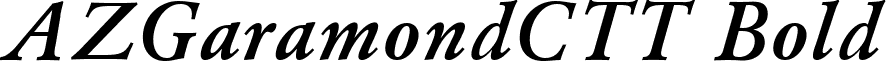 AZGaramondCTT Bold font - AZGR66_C.TTF