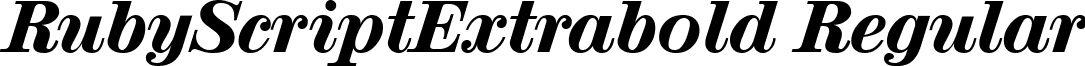 RubyScriptExtrabold Regular font - rubyse.ttf
