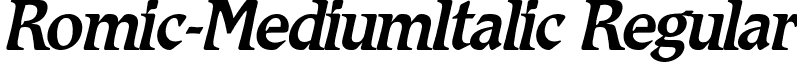 Romic-MediumItalic Regular font - romicni.ttf