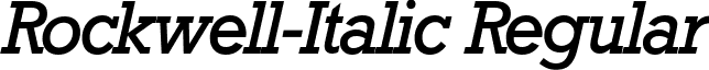 Rockwell-Italic Regular font - rockweni.ttf