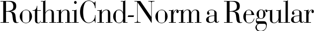 RothniCnd-Norma Regular font - rothnicn.ttf